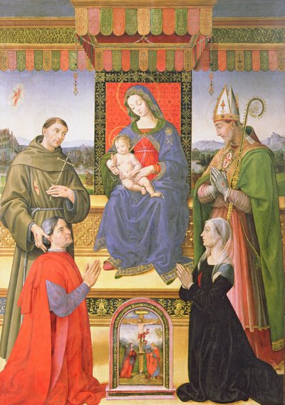 Madonna mit Kind und Heiligen von Raffaellino del Garbo